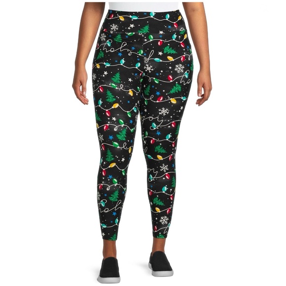 Women's Plus Size Holiday Print Legging-2 pack - Picture 2 of 5